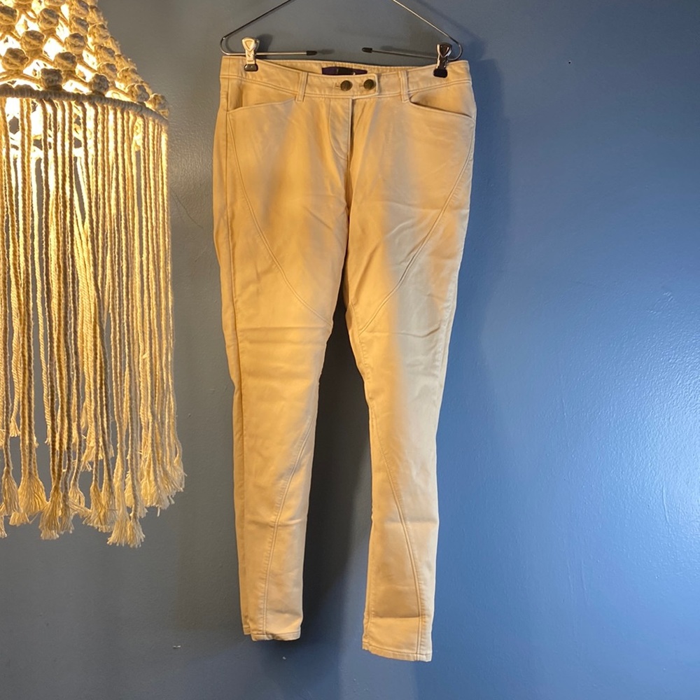 Faux leather skinny jeans